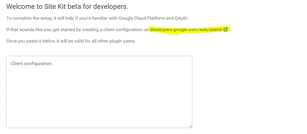 Introduction to Site Kit from Google 1 clientid google site kit