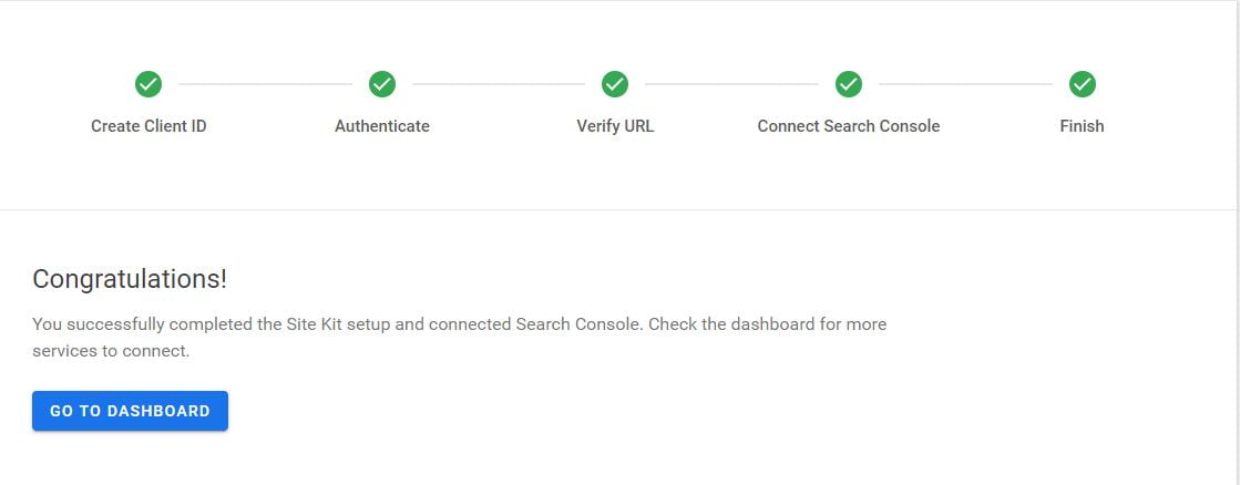 Introduction to Site Kit from Google 5 google site kit installation complete